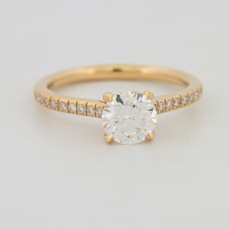 1 CT Round Cut Pavé Solitaire (LG) - ZIZOV DIAMONDS