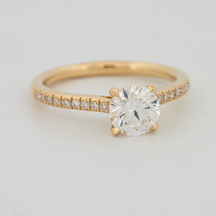 1 CT Round Cut Pavé Solitaire (LG) - ZIZOV DIAMONDS