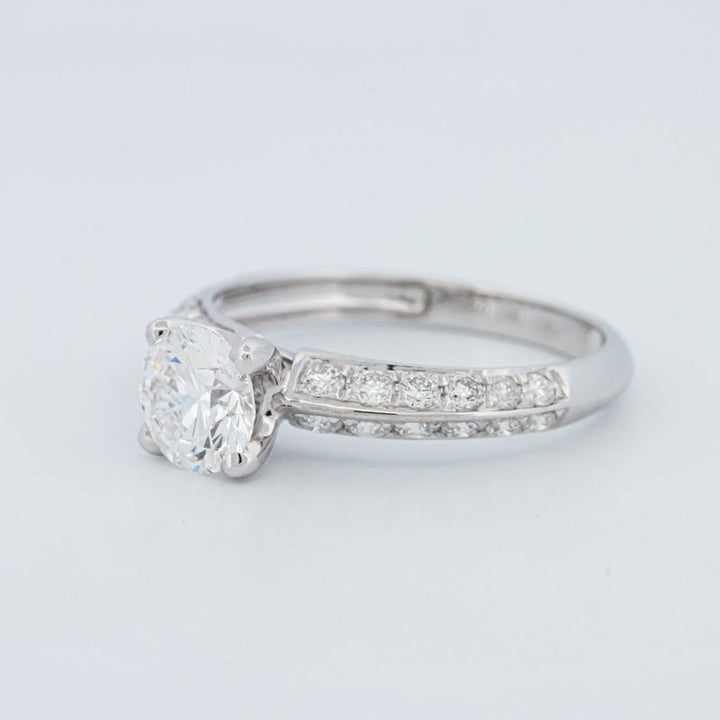 1 CT Round Cut Pavé Solitaire (LG) - ZIZOV DIAMONDS