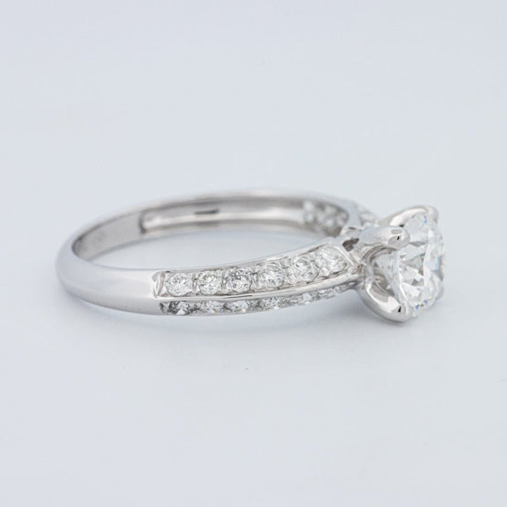 1 CT Round Cut Pavé Solitaire (LG) - ZIZOV DIAMONDS