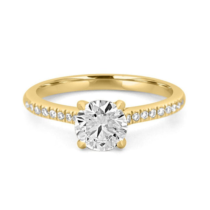 1 CT Round Cut Pavé Solitaire (LG) - ZIZOV DIAMONDS