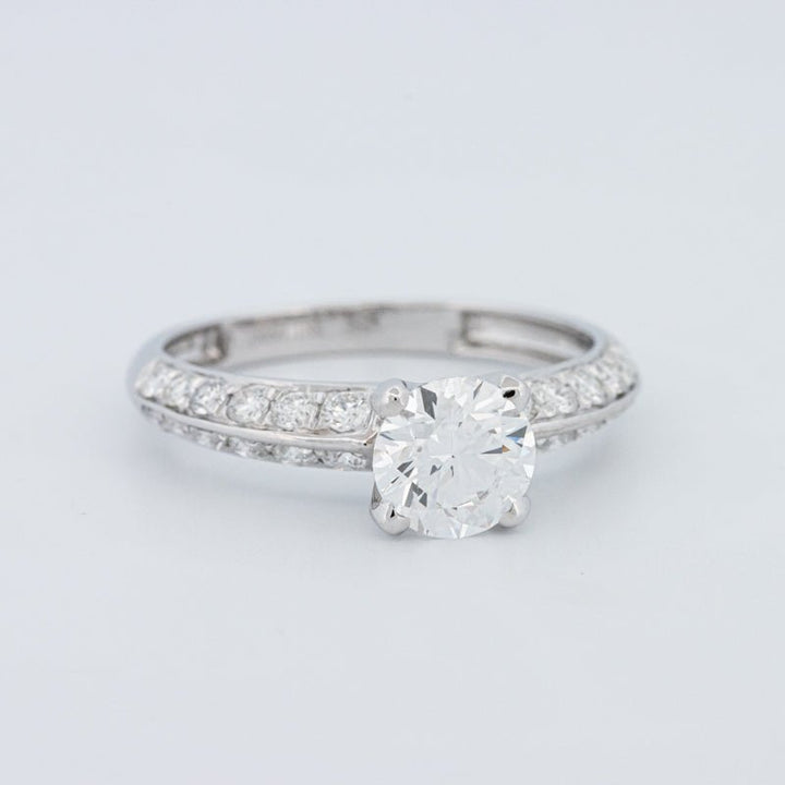 1 CT Round Cut Pavé Solitaire (LG) - ZIZOV DIAMONDS