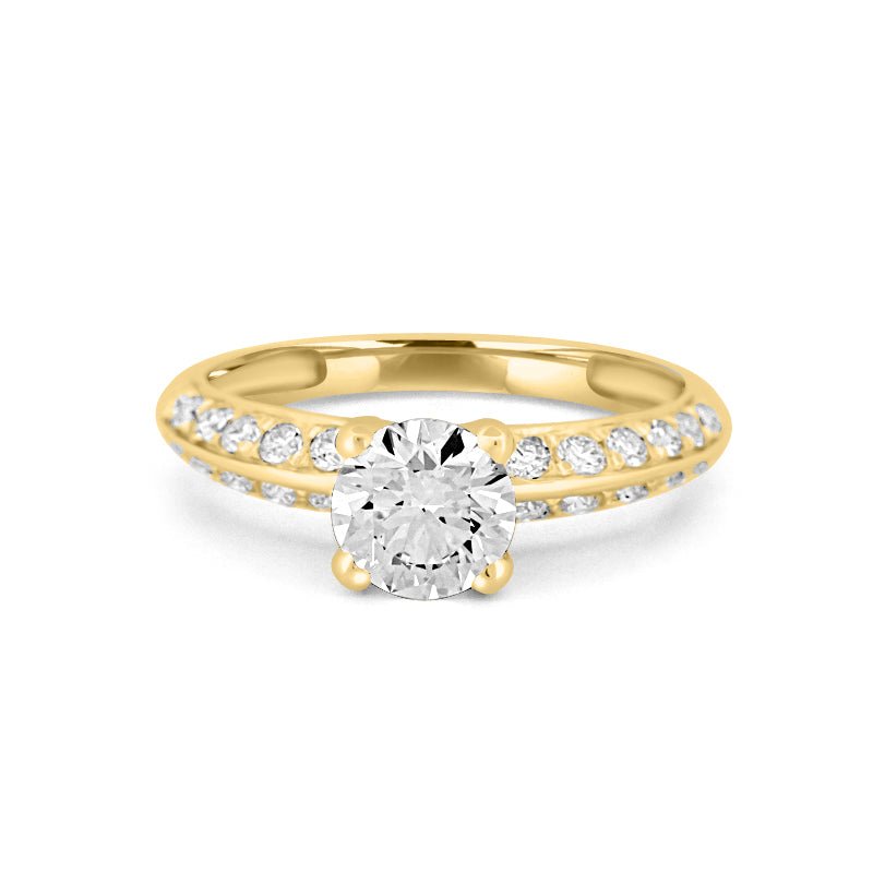 1 CT Round Cut Pavé Solitaire (LG) - ZIZOV DIAMONDS