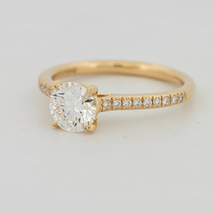 1 CT Round Cut Pavé Solitaire (LG) - ZIZOV DIAMONDS