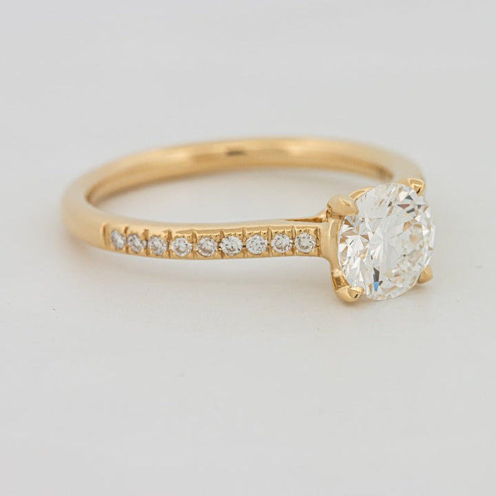 1 CT Round Cut Pavé Solitaire (LG) - ZIZOV DIAMONDS