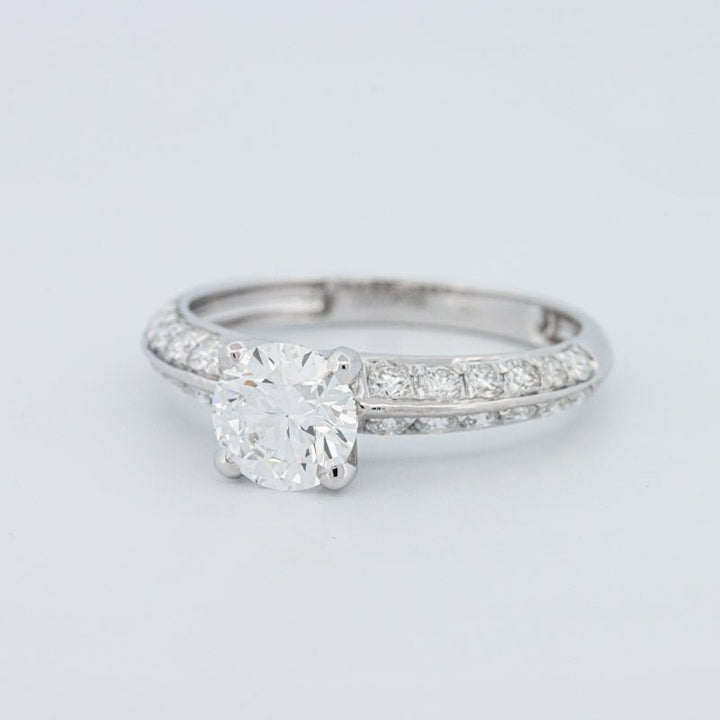 1 CT Round Cut Pavé Solitaire (LG) - ZIZOV DIAMONDS