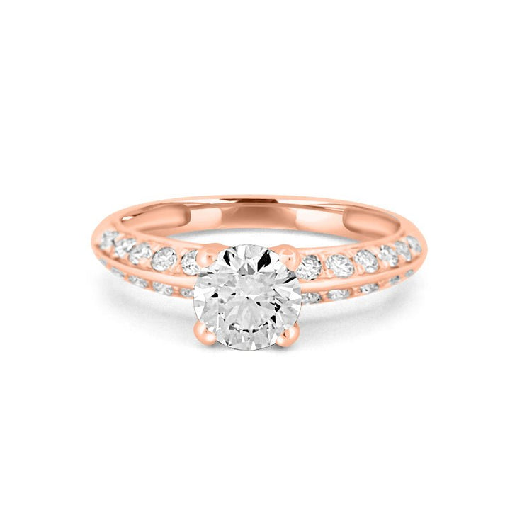 1 CT Round Cut Pavé Solitaire (LG) - ZIZOV DIAMONDS