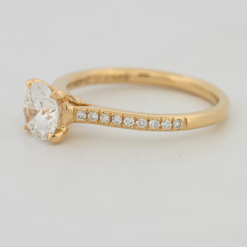 1 CT Round Cut Pavé Solitaire (LG) - ZIZOV DIAMONDS