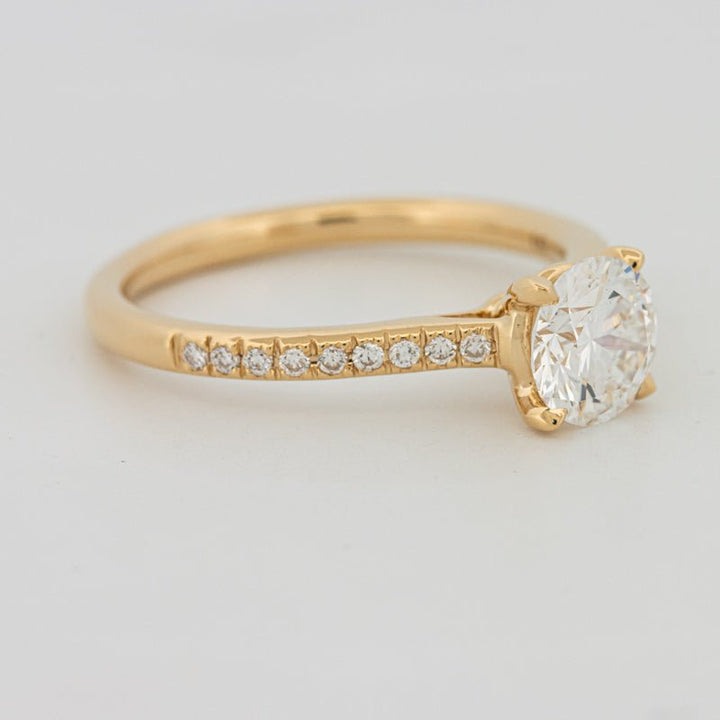 1 CT Round Cut Pavé Solitaire (LG) - ZIZOV DIAMONDS
