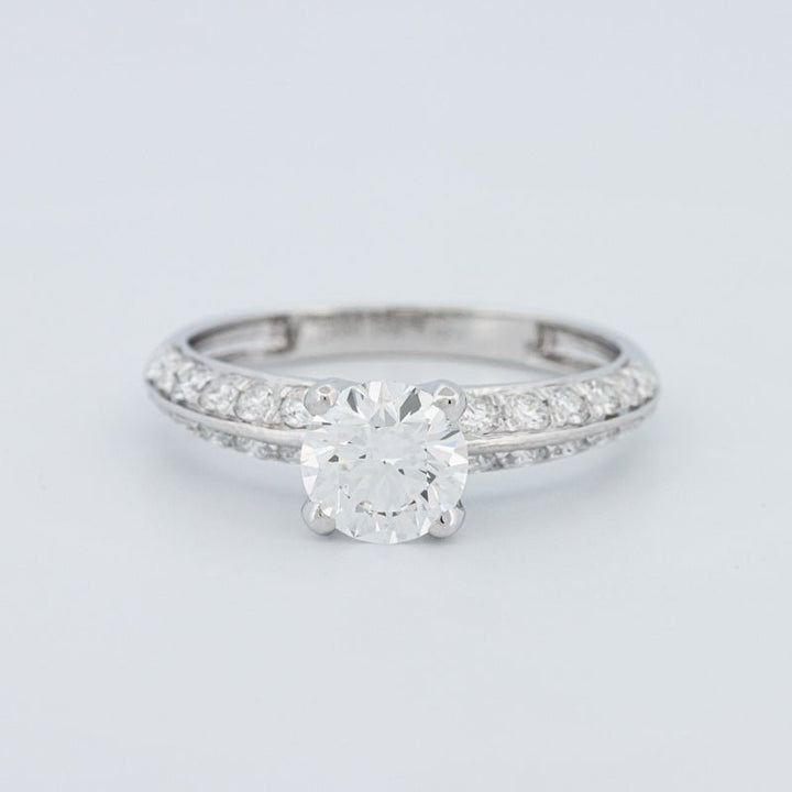 1 CT Round Cut Pavé Solitaire (LG) - ZIZOV DIAMONDS