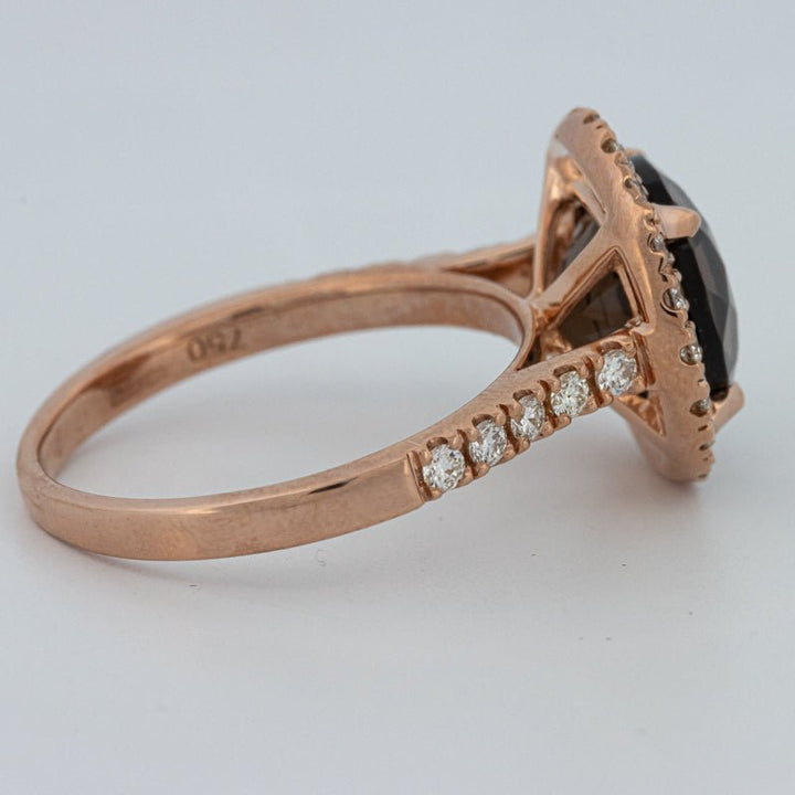 1 CT Round Cut Smokey Quartz Ring - ZIZOV DIAMONDS