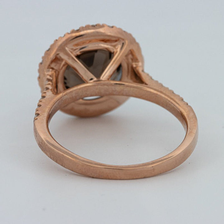 1 CT Round Cut Smokey Quartz Ring - ZIZOV DIAMONDS