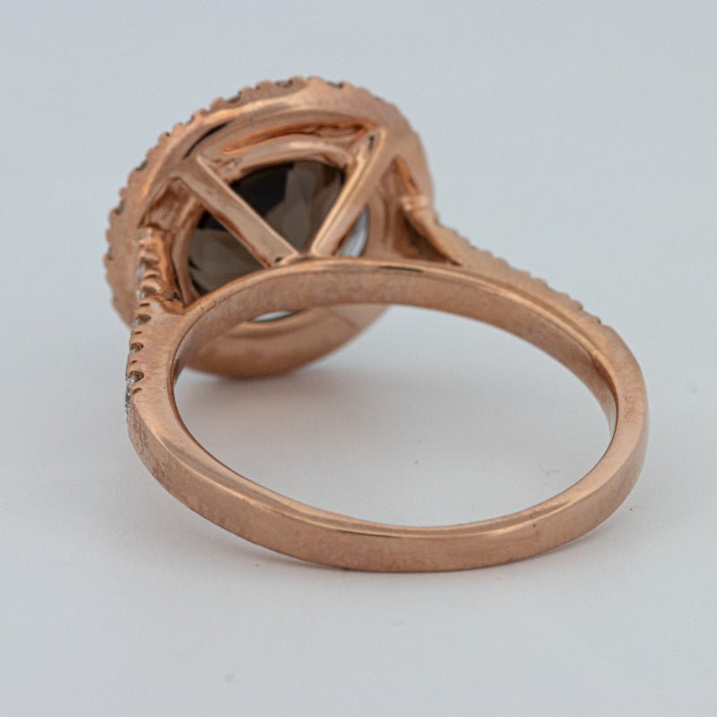 1 CT Round Cut Smokey Quartz Ring - ZIZOV DIAMONDS