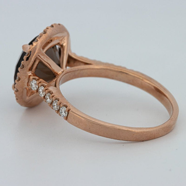 1 CT Round Cut Smokey Quartz Ring - ZIZOV DIAMONDS