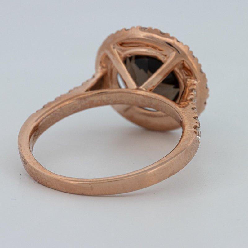 1 CT Round Cut Smokey Quartz Ring - ZIZOV DIAMONDS