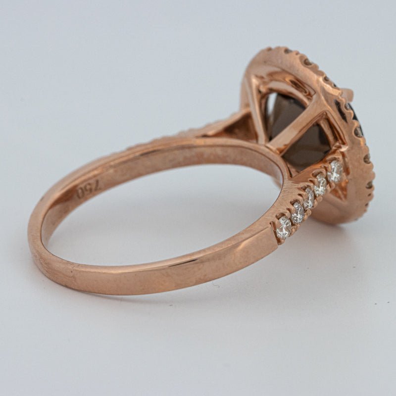 1 CT Round Cut Smokey Quartz Ring - ZIZOV DIAMONDS