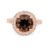 1 CT Round Cut Smokey Quartz Ring - ZIZOV DIAMONDS
