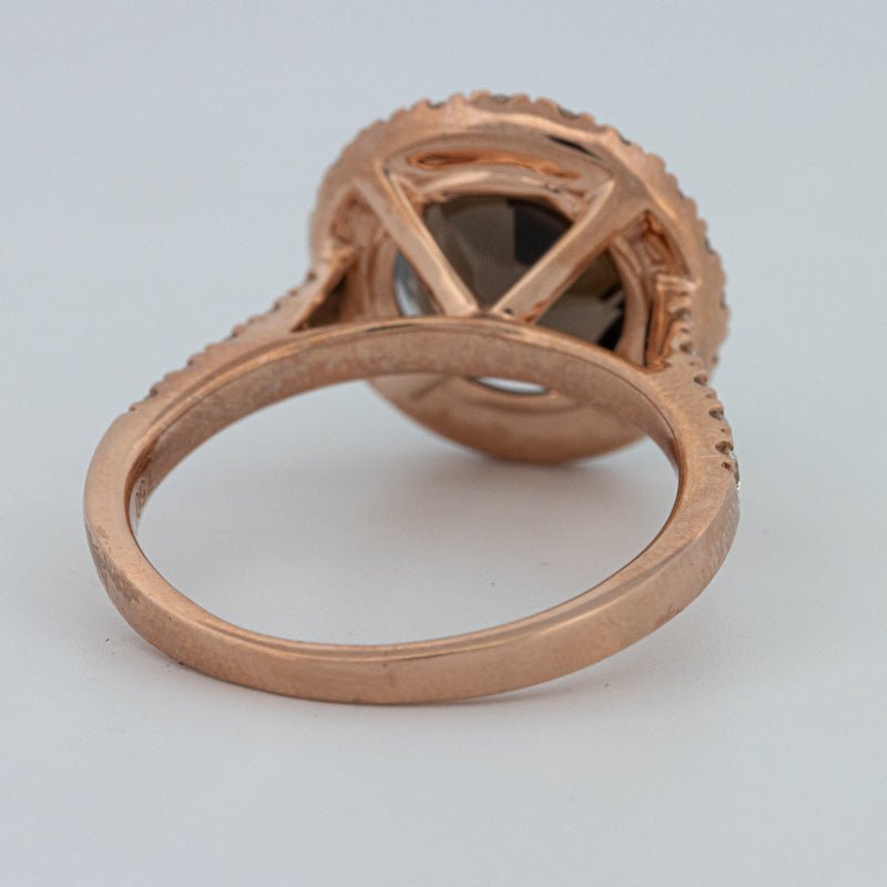 1 CT Round Cut Smokey Quartz Ring - ZIZOV DIAMONDS