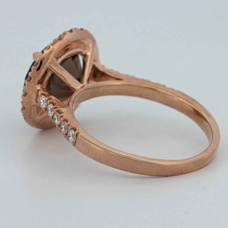 1 CT Round Cut Smokey Quartz Ring - ZIZOV DIAMONDS