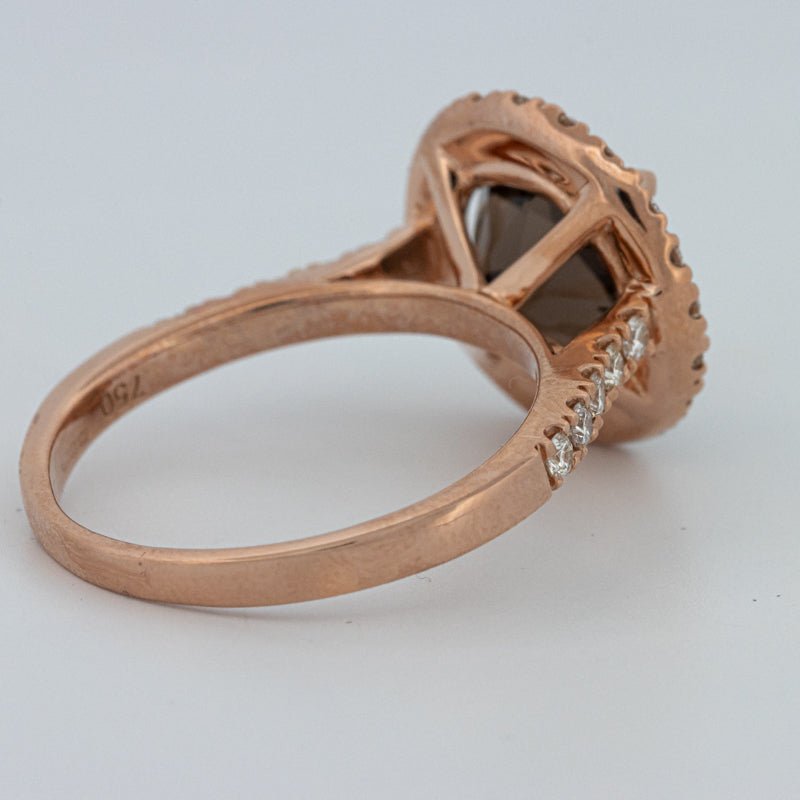 1 CT Round Cut Smokey Quartz Ring - ZIZOV DIAMONDS