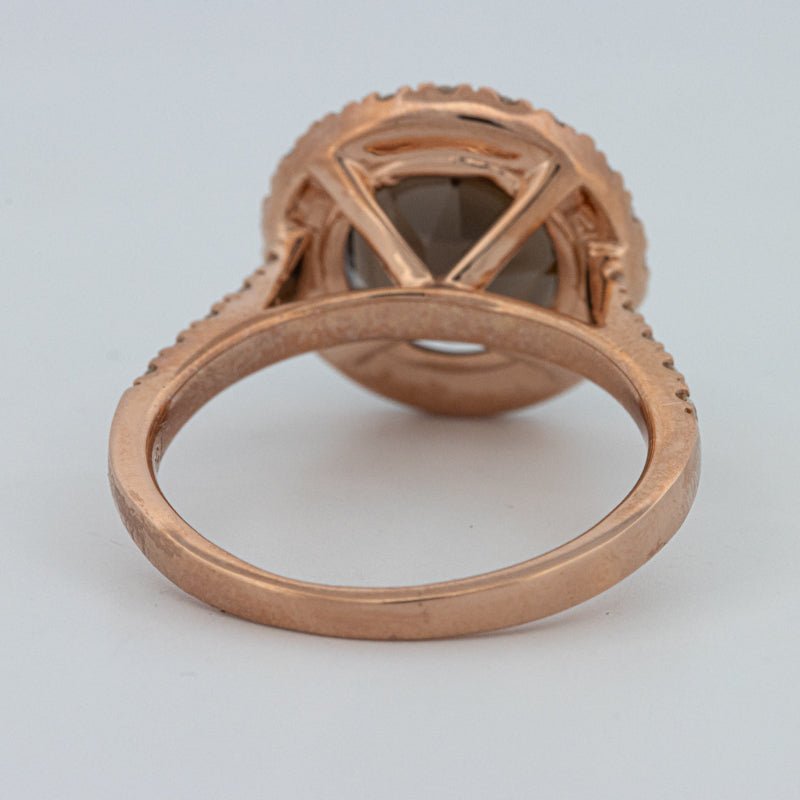 1 CT Round Cut Smokey Quartz Ring - ZIZOV DIAMONDS