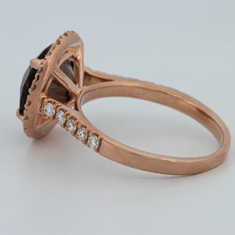 1 CT Round Cut Smokey Quartz Ring - ZIZOV DIAMONDS