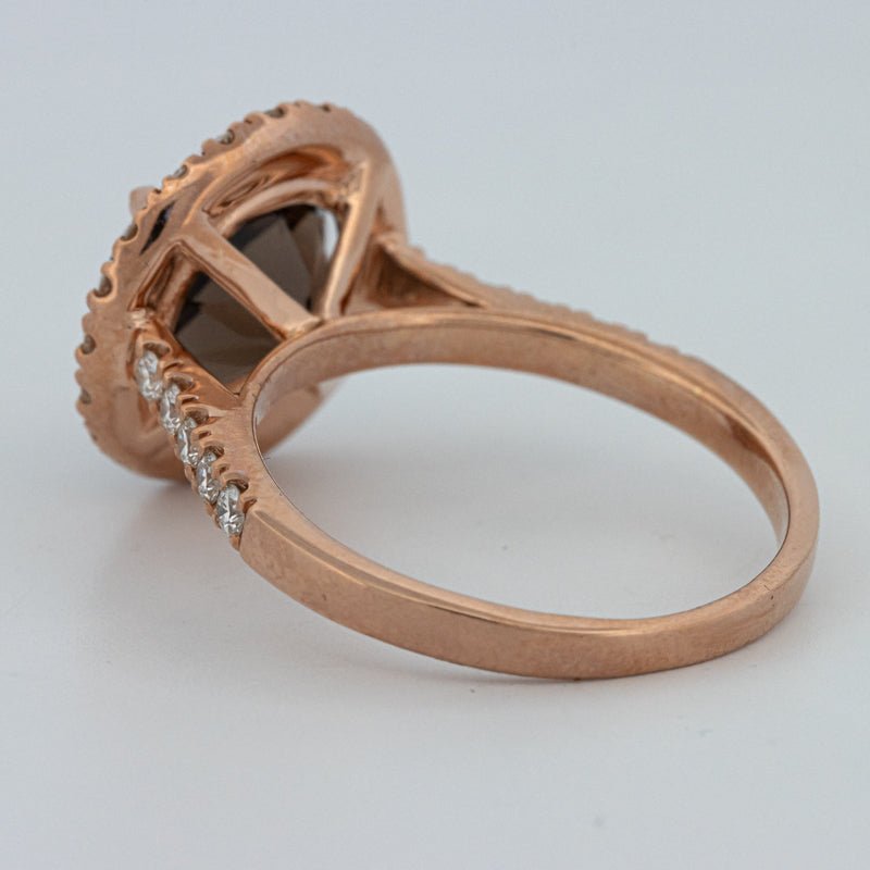 1 CT Round Cut Smokey Quartz Ring - ZIZOV DIAMONDS