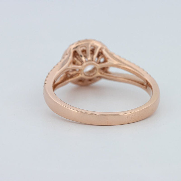 1 CT Round Cut Split Band Halo Solitaire (LG) - ZIZOV DIAMONDS