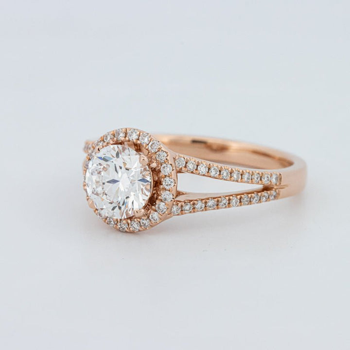 1 CT Round Cut Split Band Halo Solitaire (LG) - ZIZOV DIAMONDS