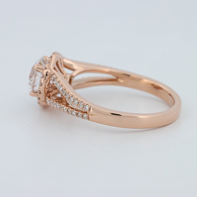 1 CT Round Cut Split Band Halo Solitaire (LG) - ZIZOV DIAMONDS