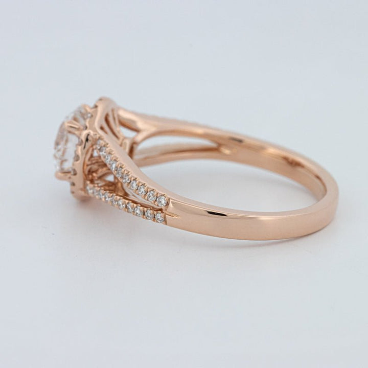 1 CT Round Cut Split Band Halo Solitaire (LG) - ZIZOV DIAMONDS