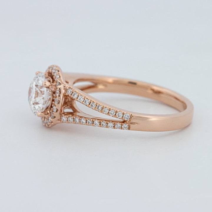 1 CT Round Cut Split Band Halo Solitaire (LG) - ZIZOV DIAMONDS