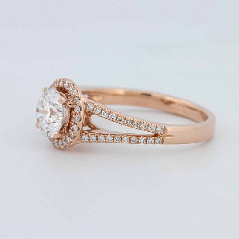 1 CT Round Cut Split Band Halo Solitaire (LG) - ZIZOV DIAMONDS