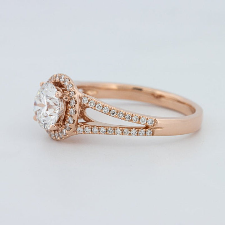 1 CT Round Cut Split Band Halo Solitaire (LG) - ZIZOV DIAMONDS