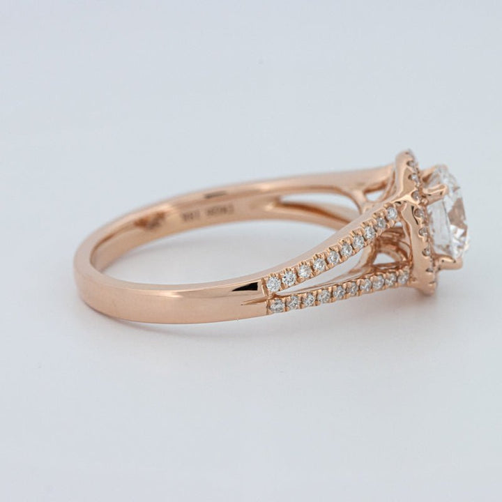 1 CT Round Cut Split Band Halo Solitaire (LG) - ZIZOV DIAMONDS