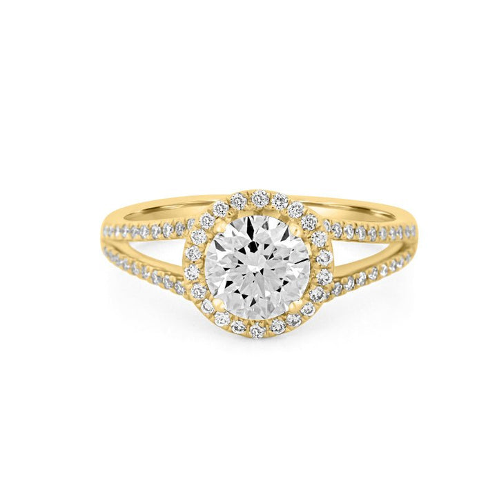 1 CT Round Cut Split Band Halo Solitaire (LG) - ZIZOV DIAMONDS