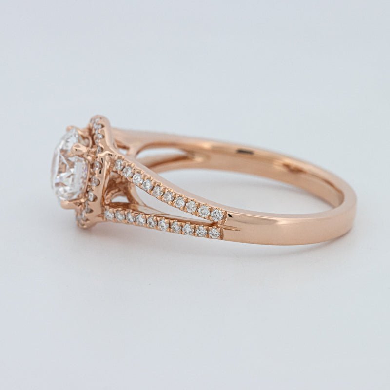 1 CT Round Cut Split Band Halo Solitaire (LG) - ZIZOV DIAMONDS