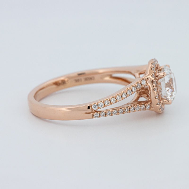 1 CT Round Cut Split Band Halo Solitaire (LG) - ZIZOV DIAMONDS