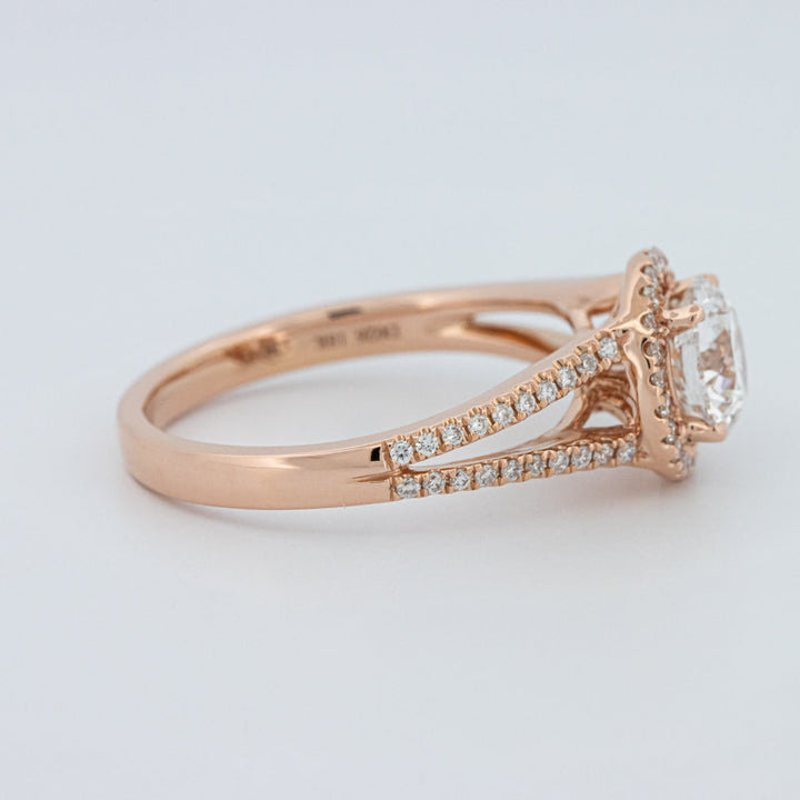 1 CT Round Cut Split Band Halo Solitaire (LG) - ZIZOV DIAMONDS