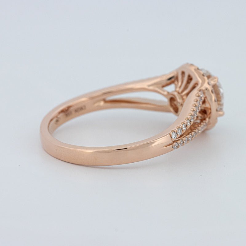 1 CT Round Cut Split Band Halo Solitaire (LG) - ZIZOV DIAMONDS