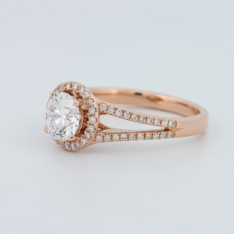 1 CT Round Cut Split Band Halo Solitaire (LG) - ZIZOV DIAMONDS
