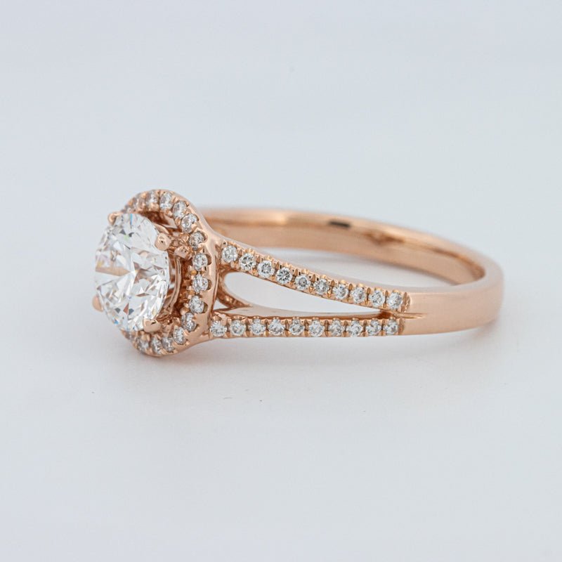 1 CT Round Cut Split Band Halo Solitaire (LG) - ZIZOV DIAMONDS