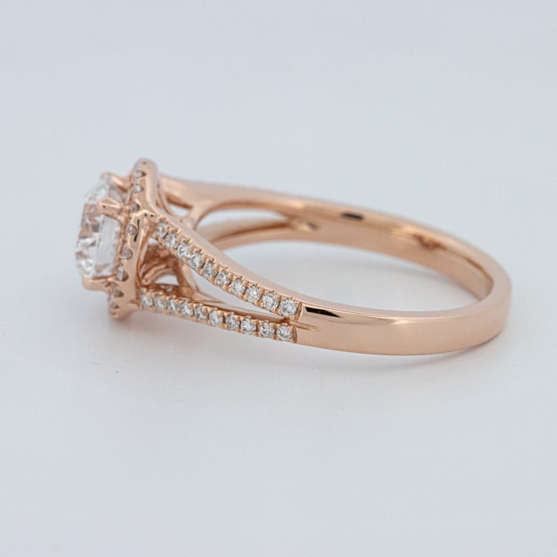 1 CT Round Cut Split Band Halo Solitaire (LG) - ZIZOV DIAMONDS