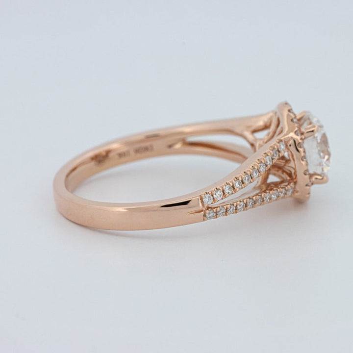 1 CT Round Cut Split Band Halo Solitaire (LG) - ZIZOV DIAMONDS