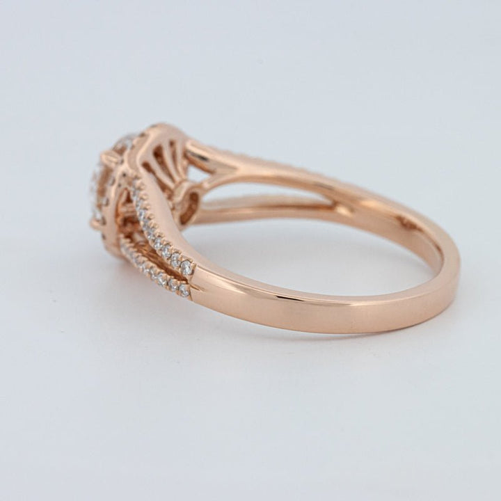 1 CT Round Cut Split Band Halo Solitaire (LG) - ZIZOV DIAMONDS