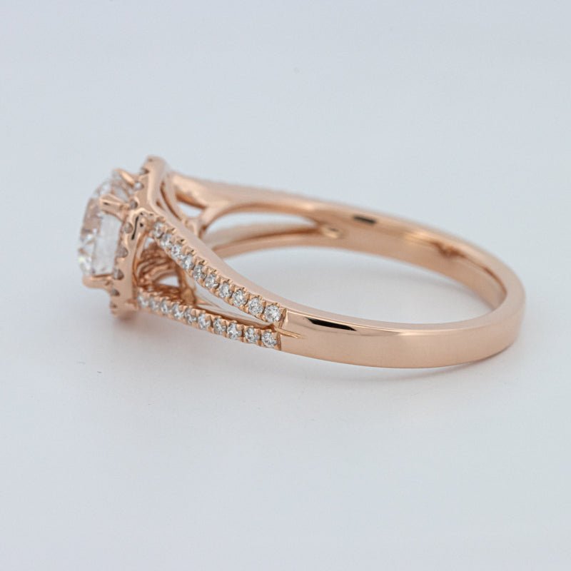 1 CT Round Cut Split Band Halo Solitaire (LG) - ZIZOV DIAMONDS