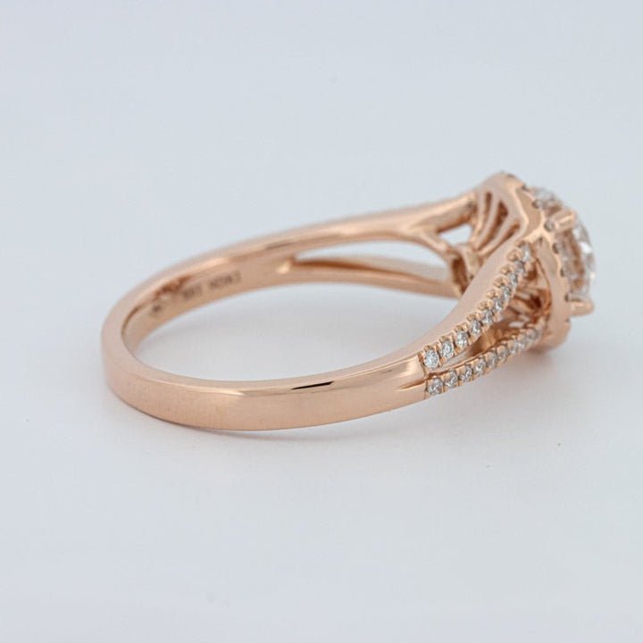 1 CT Round Cut Split Band Halo Solitaire (LG) - ZIZOV DIAMONDS