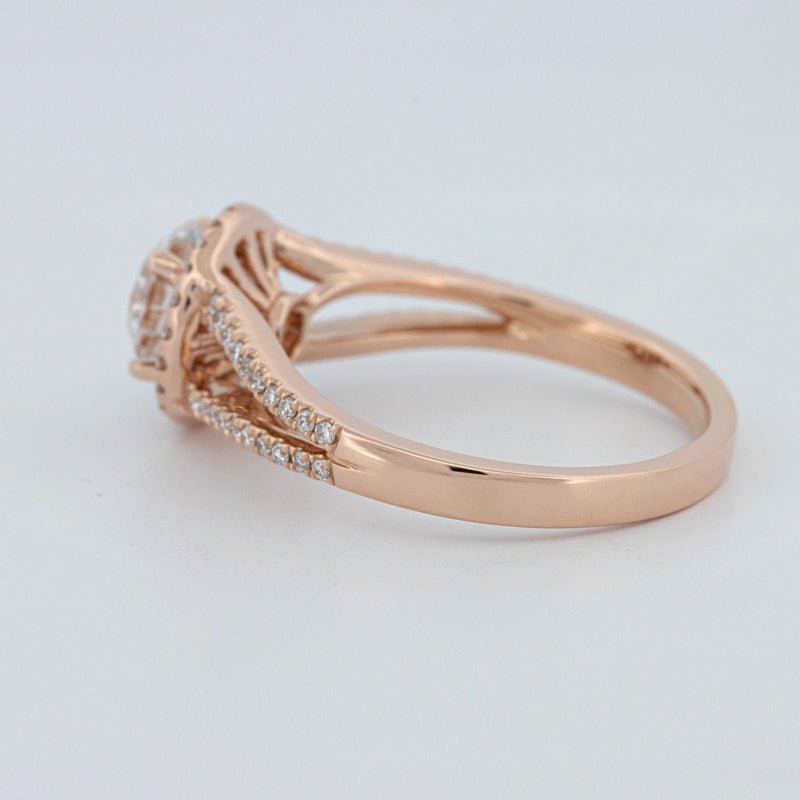 1 CT Round Cut Split Band Halo Solitaire (LG) - ZIZOV DIAMONDS