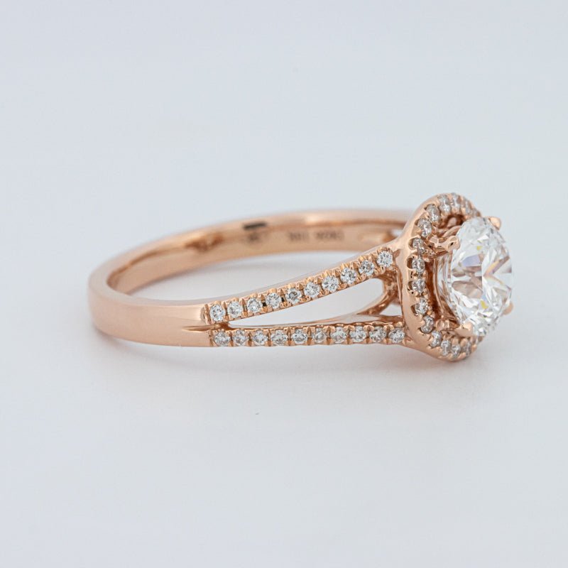 1 CT Round Cut Split Band Halo Solitaire (LG) - ZIZOV DIAMONDS