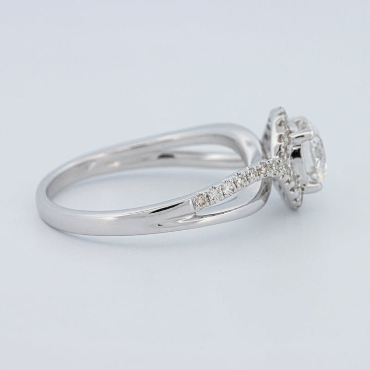 1 CT Round Cut Twist Band Pavé Solitaire (LG) - ZIZOV DIAMONDS